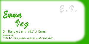 emma veg business card